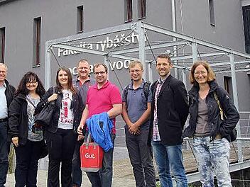 Interessante Gespräche führte die Delegation des Karpfenlands Aischgrund mit den Touristikern der südböhmischen Karpfenregion. Foto: privat