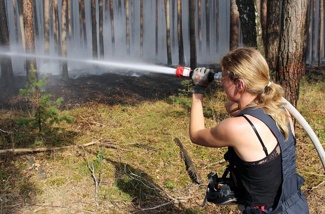 Waldbrand nahe der A9: 90 Hektar stehen in Flammen