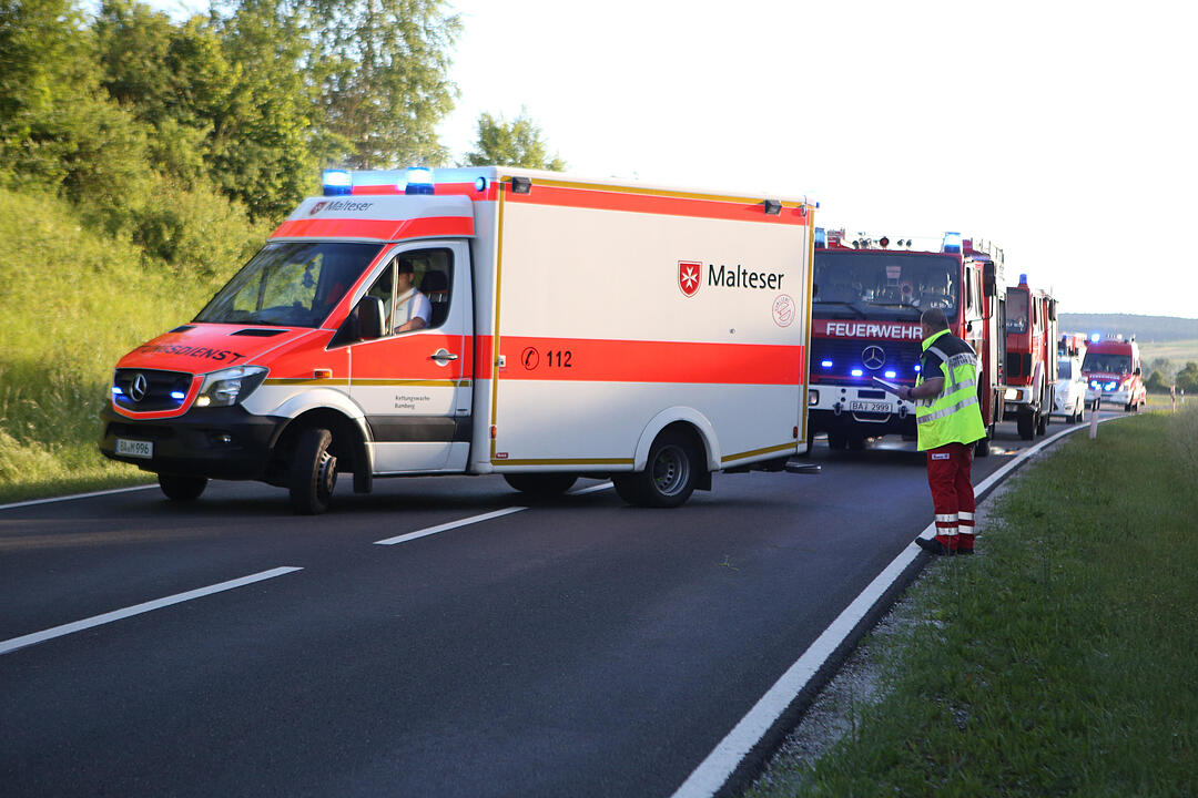 Kreis Bamberg: Biker nach Unfall in Lebensgefahr