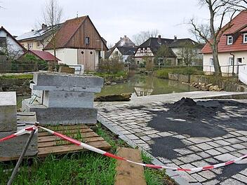 Vor dem letzten Akt: Mit der Neugestaltung des Geländes rund um den Dorfteich wird die Dorferneuerung Lahm-Pülsdorf in diesem Jahr abgeschlossen. Foto: Berthold Köhler