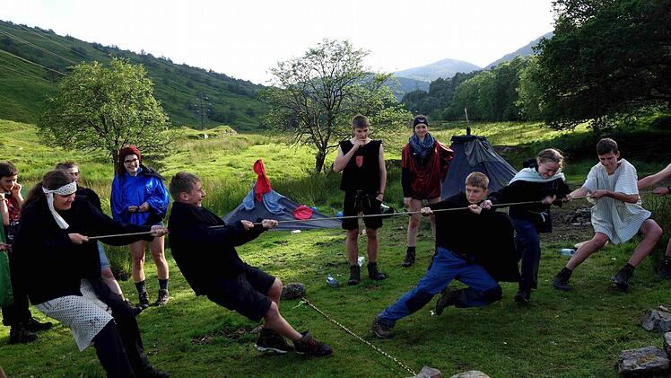 Beim Kräftemessen Foto: privat