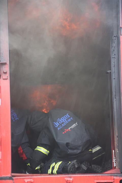 FEuerwehr-Brandcontainer