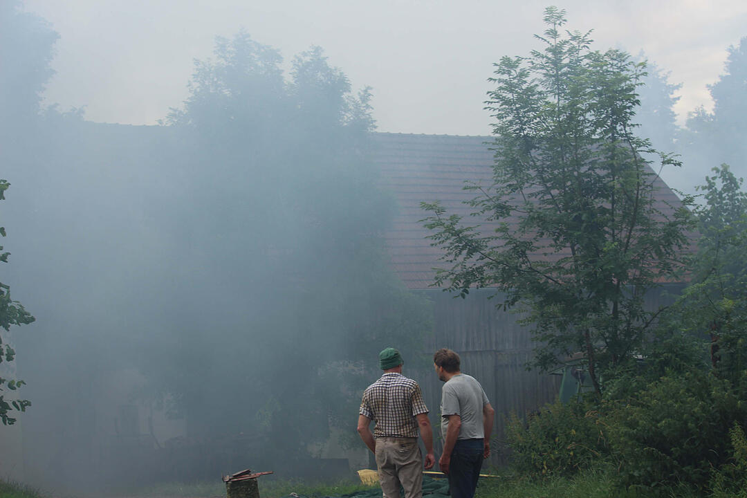 Scheunenbrand im Landkreis Bayreuth