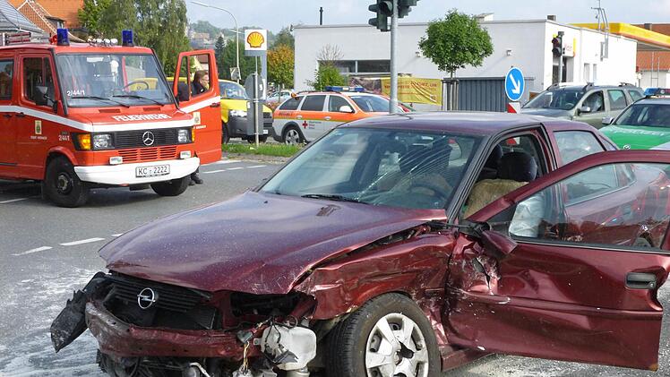 Unfall in Kronach. Foto: Stefan Wicklein