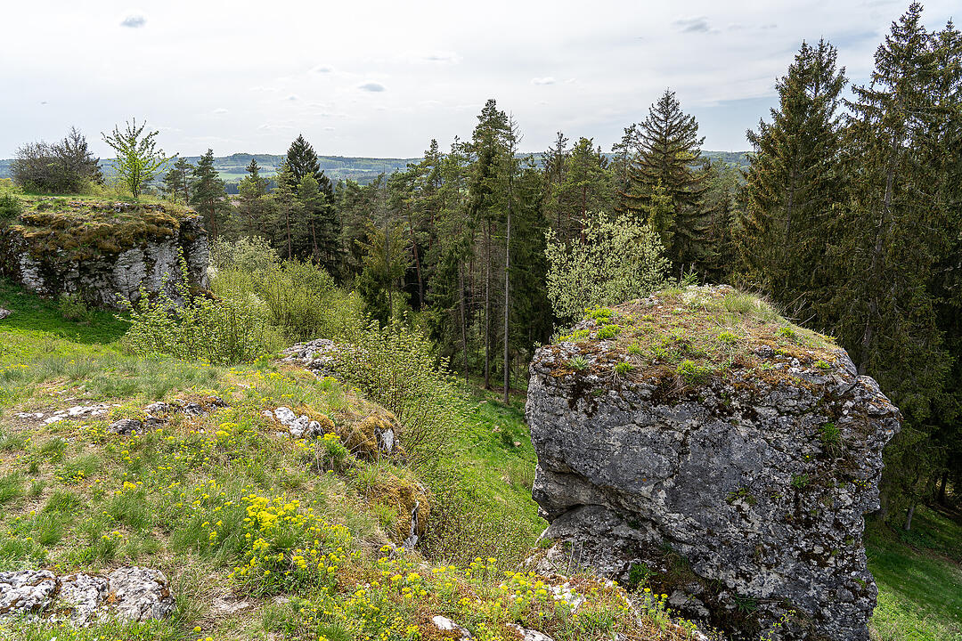 Der große Burgfels dient als toller Aussichtspunkt.