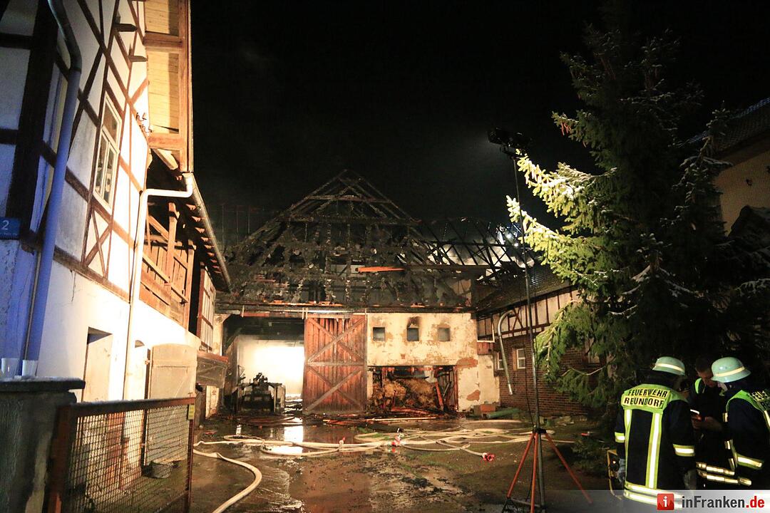 Scheunenbrand in Reundorf bei Lichtenfels