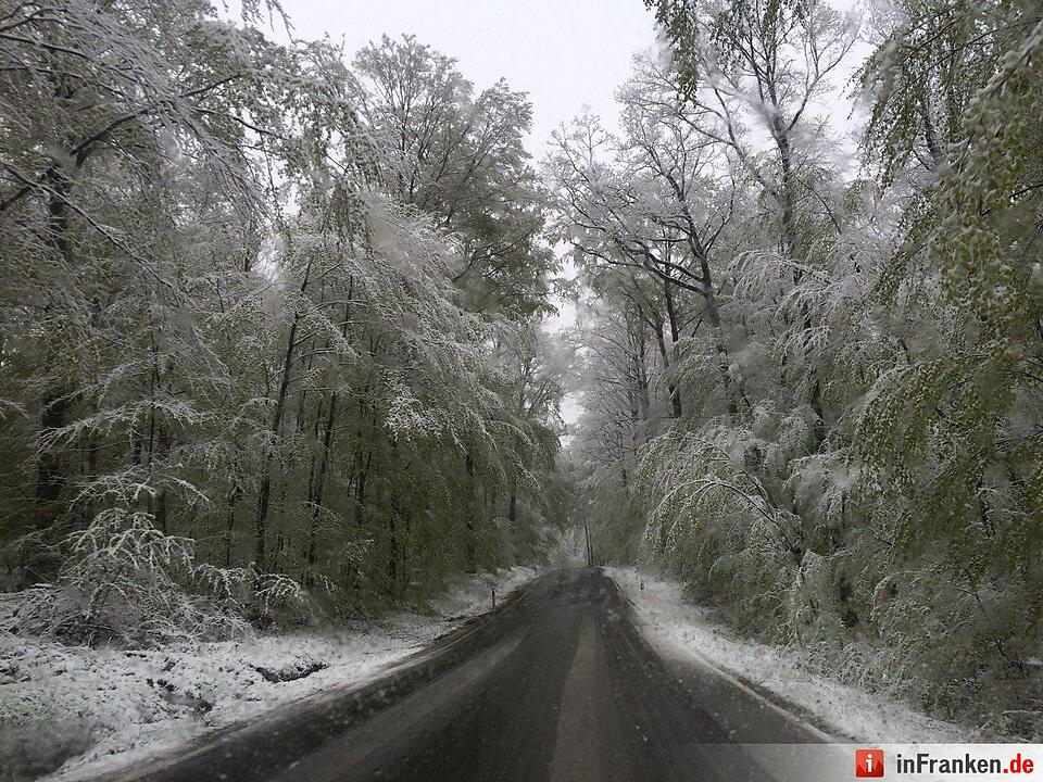 Winter im April 2016 in Franken
