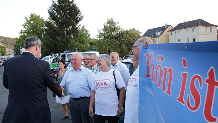 Bilder vom Besuch Söders in Bad Kissingen. Foto: Ralf Ruppert