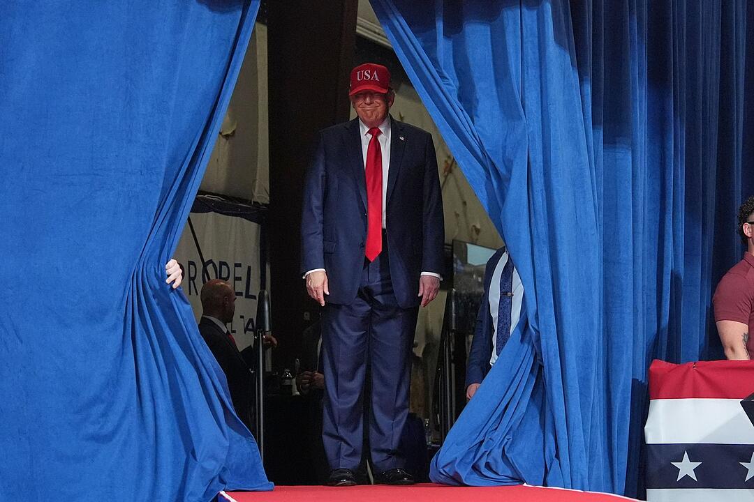 US-Pr&auml;sident Trump bei Wahlkampfveranstaltung