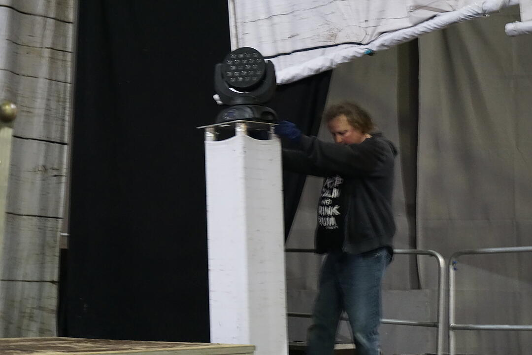 Backstage bei den Dorfrockern beim Eichenbühler Hoffest