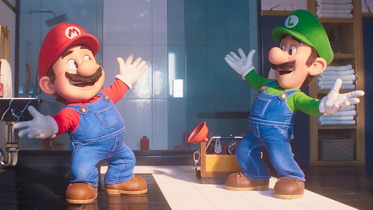 Super Mario und sein Bruder Luigi (rechts) haben gut lachen, ihr erstes Animationsabenteuer "Der Super Mario Bros. Film" stieg zur erfolgreichsten Videospieladaption aller Zeiten auf.
