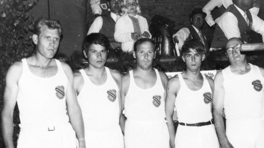 Die Turnerriege bei der 50-Jahr-Feier des TSV Ebenhausen im Jahre 1970. Foto: Archiv/TSV  Ebenhausen