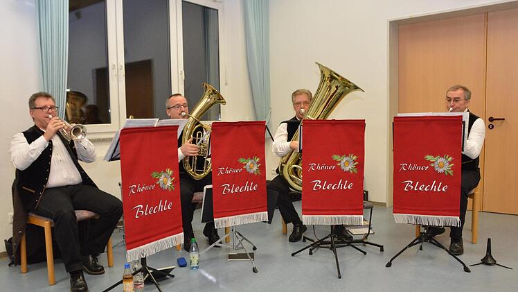 Die Musikervereinigung "Rhöner Blechle" sorgte für die musikalische Umrahmung des Abends.  Fotos: Björn Hein
