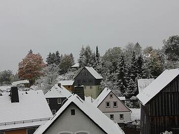 Schneefall in Presseck Foto: Klaus Klaschka