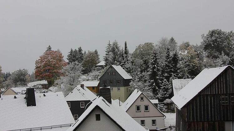 Schneefall in Presseck Foto: Klaus Klaschka