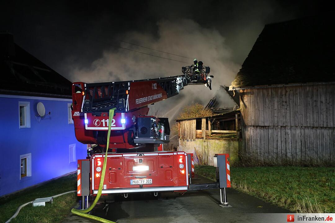 Bauernhof in Weißdorf bei Hof brennt ab