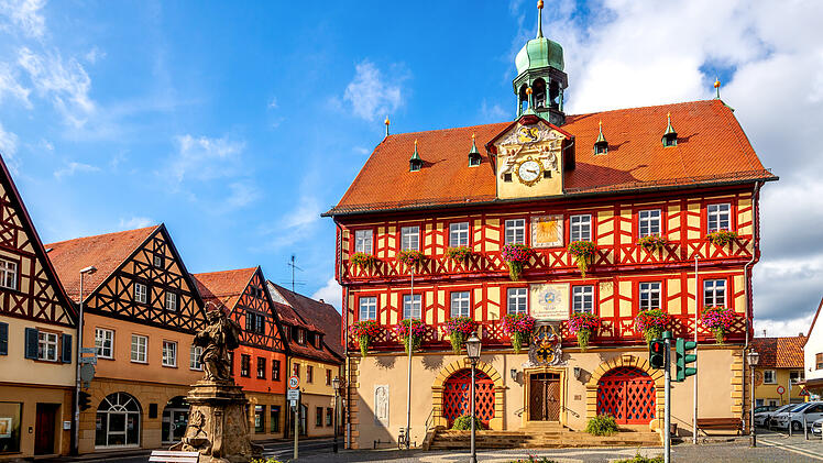 Rathaus von Bad Staffelstein im Landkreis Lichtenfels