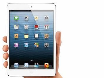 Kleiner, leichter, günstiger: Das neue iPad mini, das am 23.10.2012 von Apple in San Jose vorgestellt wurde. Foto: dpa