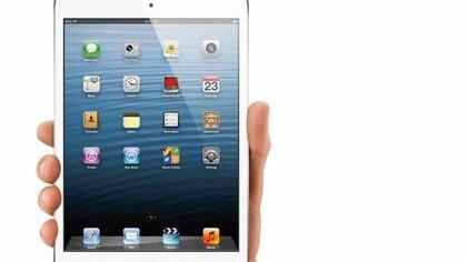 Kleiner, leichter, günstiger: Das neue iPad mini, das am 23.10.2012 von Apple in San Jose vorgestellt wurde. Foto: dpa