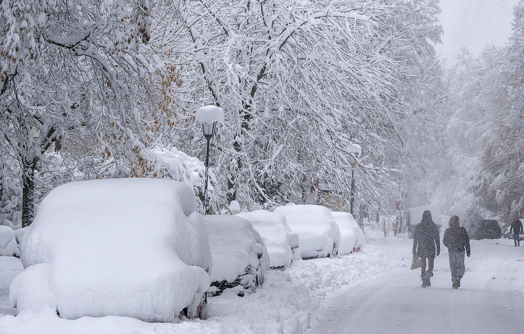 Wintereinbruch in Süddeutschland - München