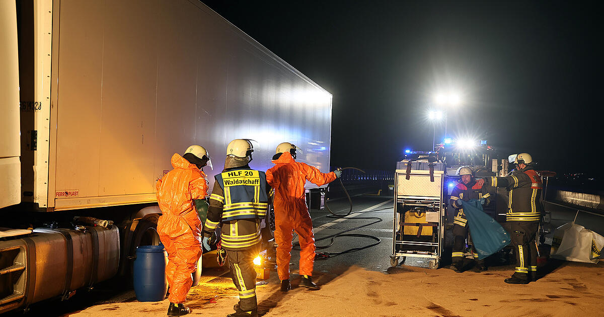 A3 near Waldaschaff: Lost rear box triggers three-hour full closure