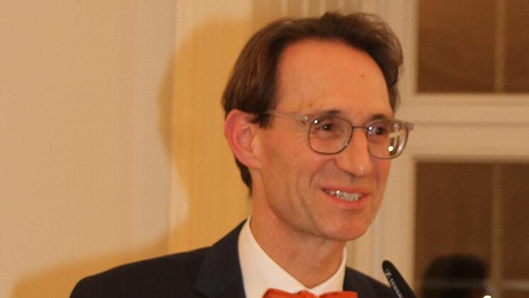 Professor Martin Huber von der Universität Bayreuth sorgte für den geistigen Impuls: Er referierte über "Sinn und Nutzen von Jubiläen".Foto: Sonny Adam