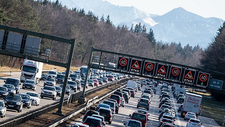 Stau auf der Autobahn