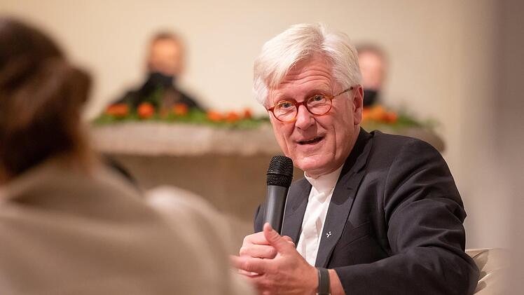 Landesbischof Heinrich Bedford-Strohm bei einer Diskussion in Gotha im Oktober 2020
