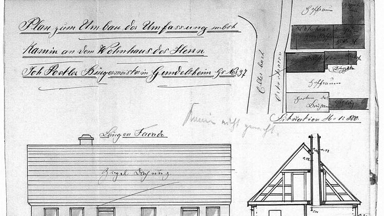 Alte Pläne eines der neu zu überplanenden GebäudeFoto: Archiv