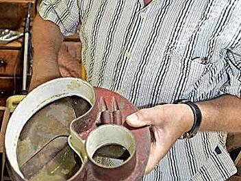 Die Leser sind gefragt. Um was handelt es sich bei diesem historischen Gerät? Foto: Kathrin Kupka-Hahn