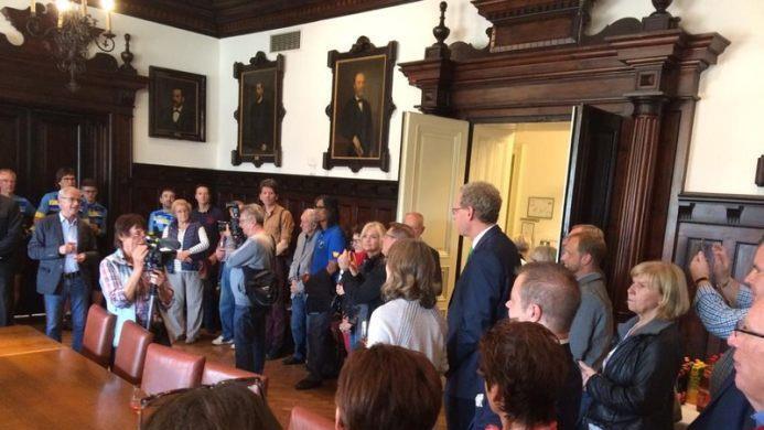 Die Begrüßung im Rathaus. Foto: Richard Sänger
