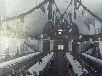 Dier Forchheimer VfB-Turnhalle ist in den Jahren 1927 und 1928 erbaute worden. Repro: Franze