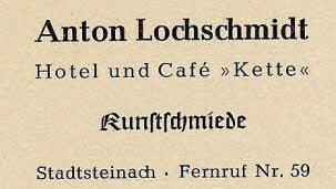 Eine Werbung für das Hotel und die Kunstschmiede in einer Broschüre aus dem Jahre 1951Foto: privat