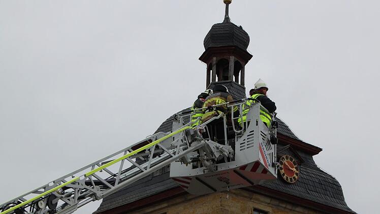 Die Feuerwehr wird zeigen, wie eine Drehleiter eingesetzt werden kann, um Menschen zu retten. Foto: Matthias Einwag