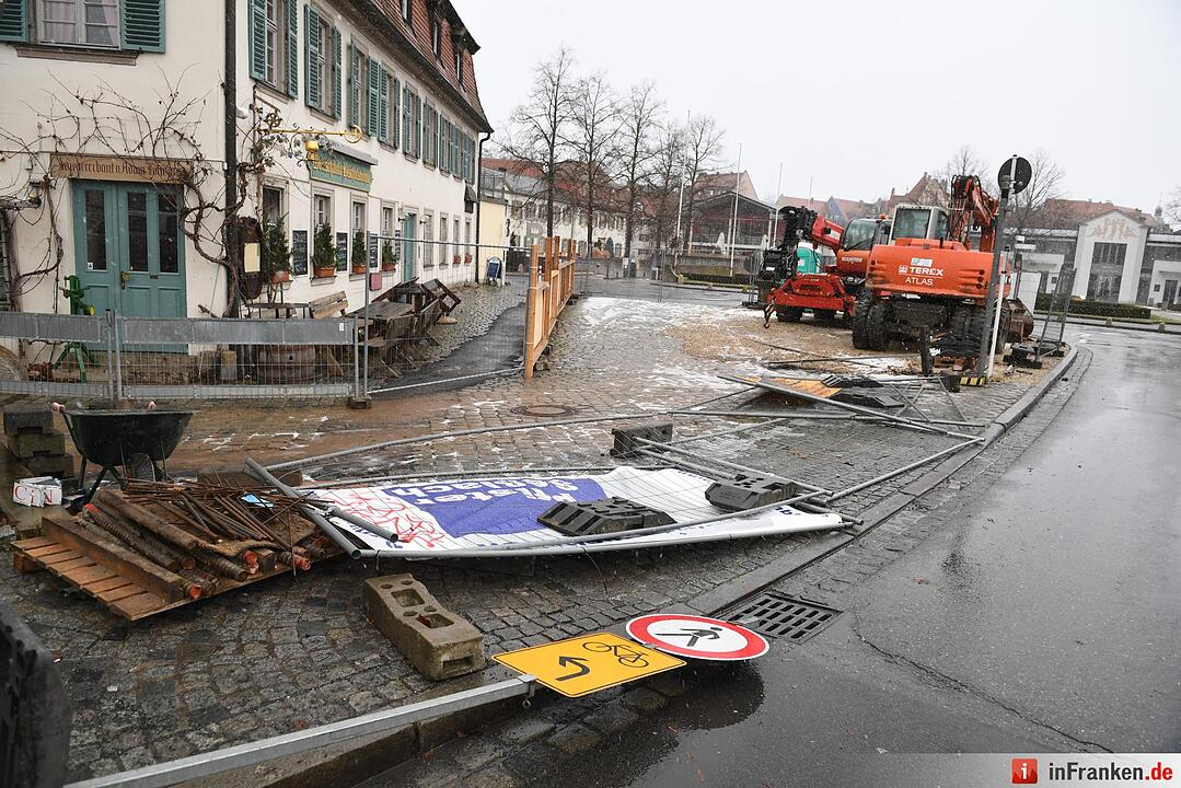 Sturmtief "Egon" hinterlässt seine Spur in Bamberg