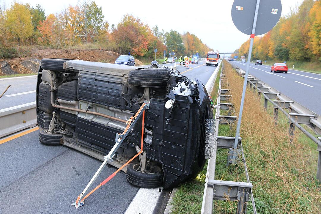 Unfall auf A73 bei Bad Sttaffelstein