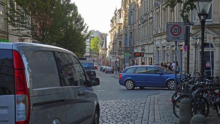 Mohrenstraße in Coburg gegen 18 UhrFoto: Jochen Berger