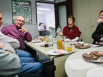 Zu Gast beim Fränkischen Tag: Reiner Wittmann (von links), Erwin Schwarz, Marina Herr und Guido Winter.  Foto: Hendrik Steffens