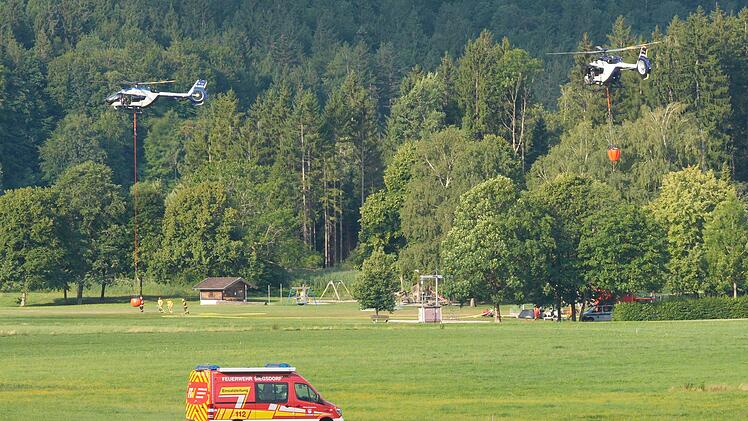 Brand im Bergwald in den Chiemgauer Alpen