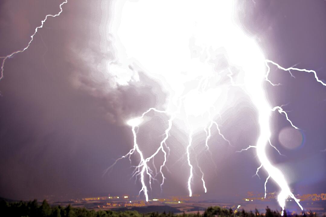 Blitz und Donner über Franken