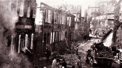 Der Artilleriebeschuss richtete am 12. April 1945 in der Kronacher Schwedenstraße enorme Schäden an.Repro: Gerd Fleischmann