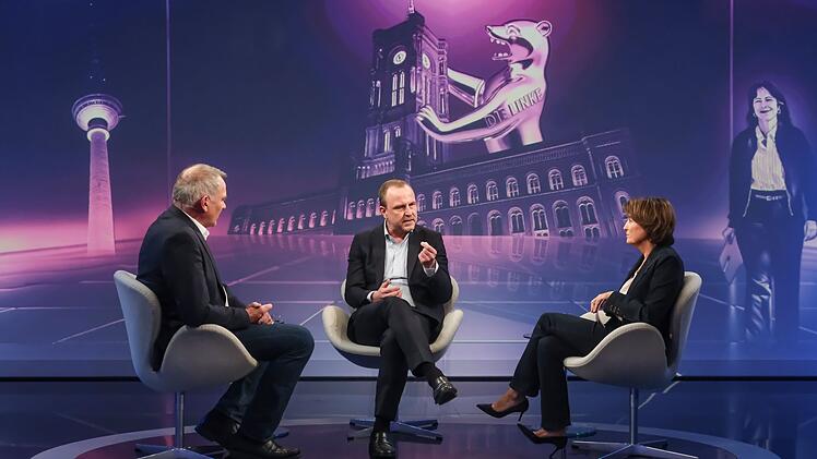 Sandra Maischberger sprach am Dienstagabend mit Jan van Aken (links) und Peter Neumann.