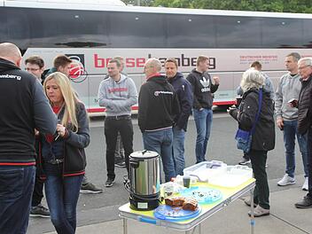 Erste Kaffeepause auf der Hinfahrt nach Antwerpen kurz hinter Frankfurt am Main Fotos: Peter Seidel