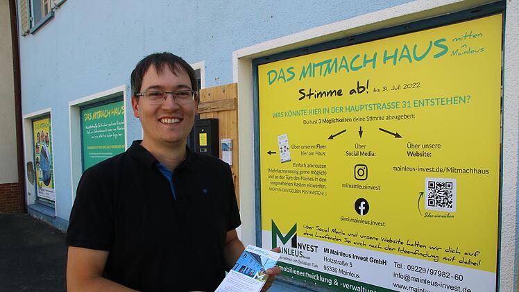 Sebastian Türk fragt die Mainleuser: Was soll ins Haus am Konrad-Popp-Platz kommen? Foto: Jürgen Gärtner