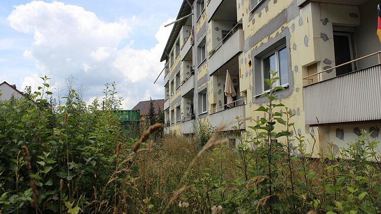 Die Mieter der Wohnblocks in der Höchstadter St.-Georg-Straße leben seit bald zwei Jahren auf einer Baustelle. Foto: Andreas Dorsch