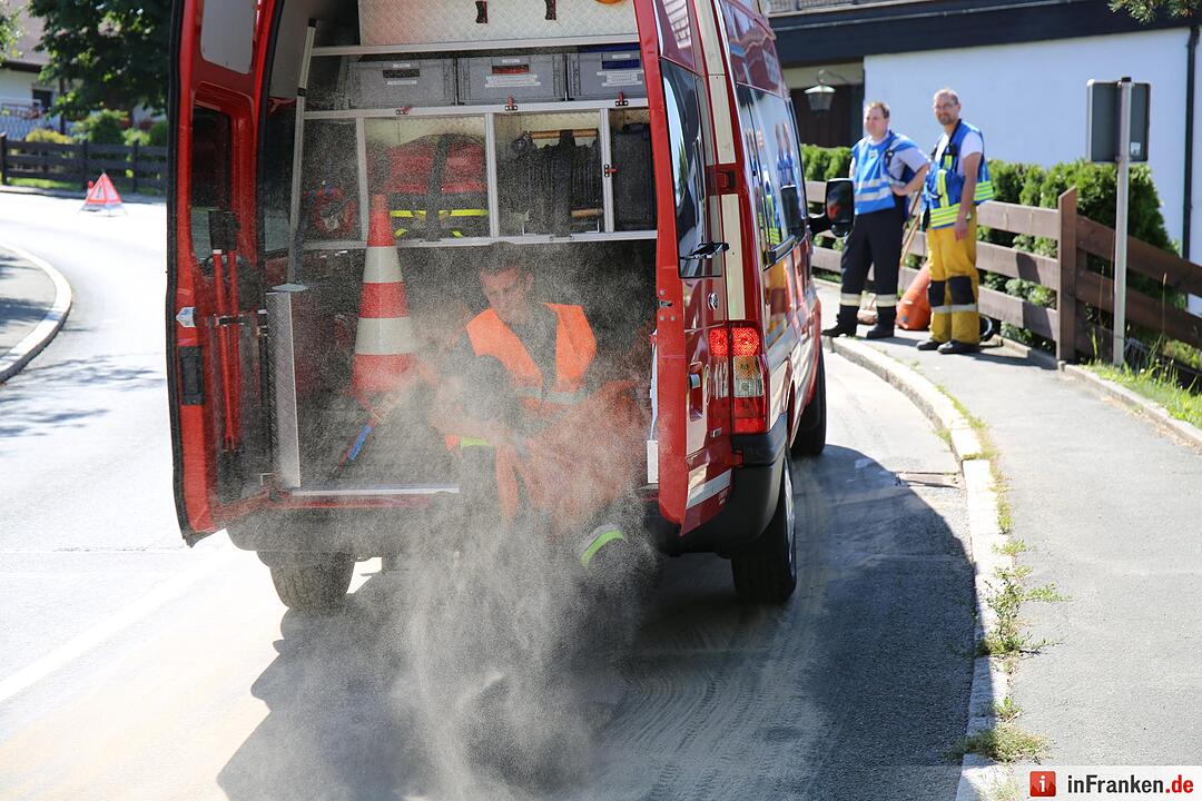 Traktor verliert Raps