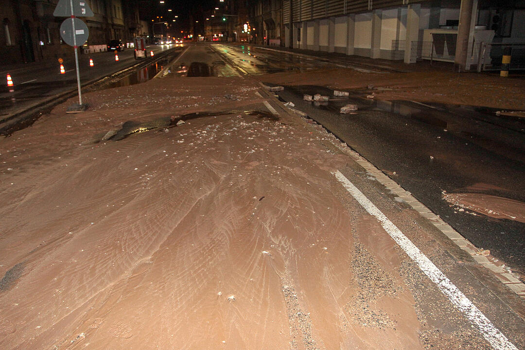 Wasserrohrbruch in Nürnberg