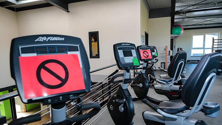 Blick ins Burgebracher Fitnessstudio der Familie Albrecht. Foto: Matthias Hoch