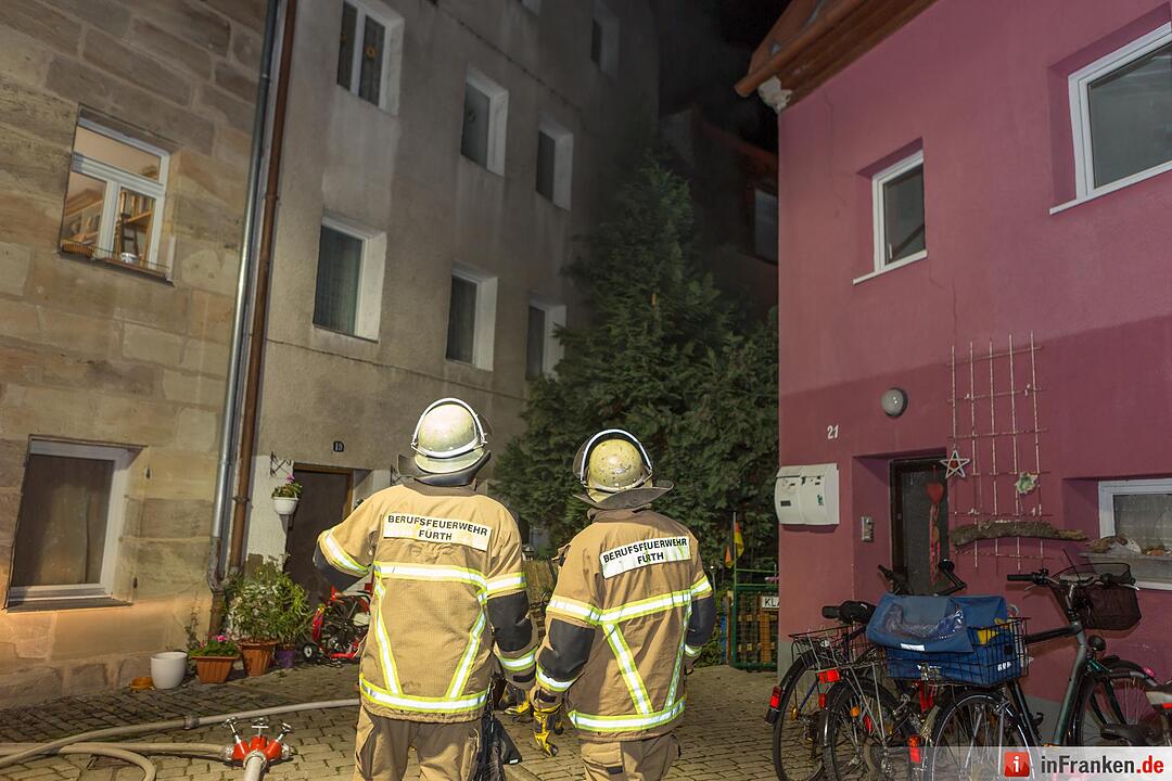 Brand in der Fürther Innenstadt
