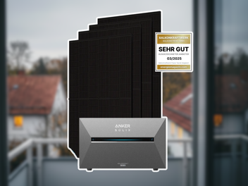 Balkonkraftwerk bei Schnee und Eis: